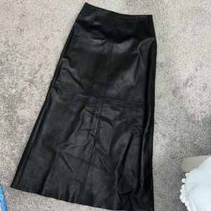 Authentic Leather Black Skirt